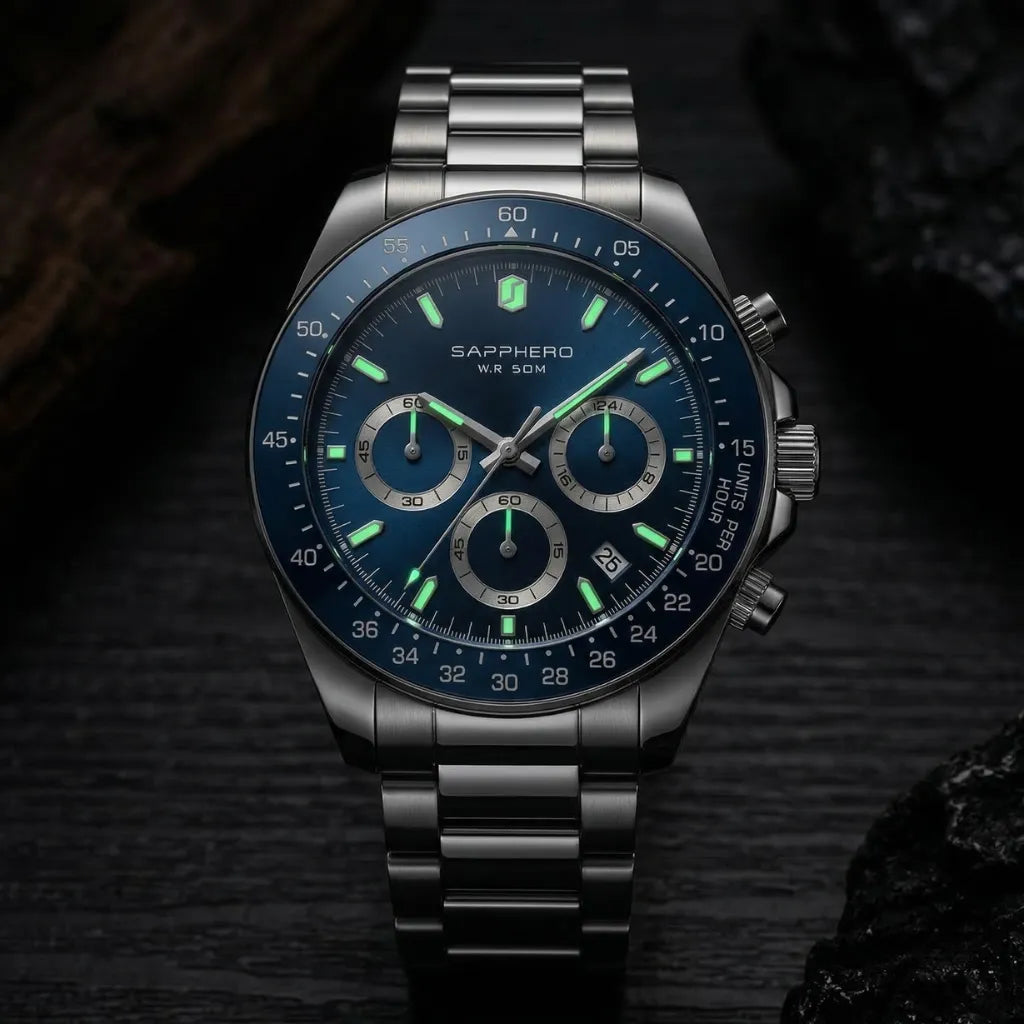 Relógio Masculino Sapphero Imperium Silver Blue