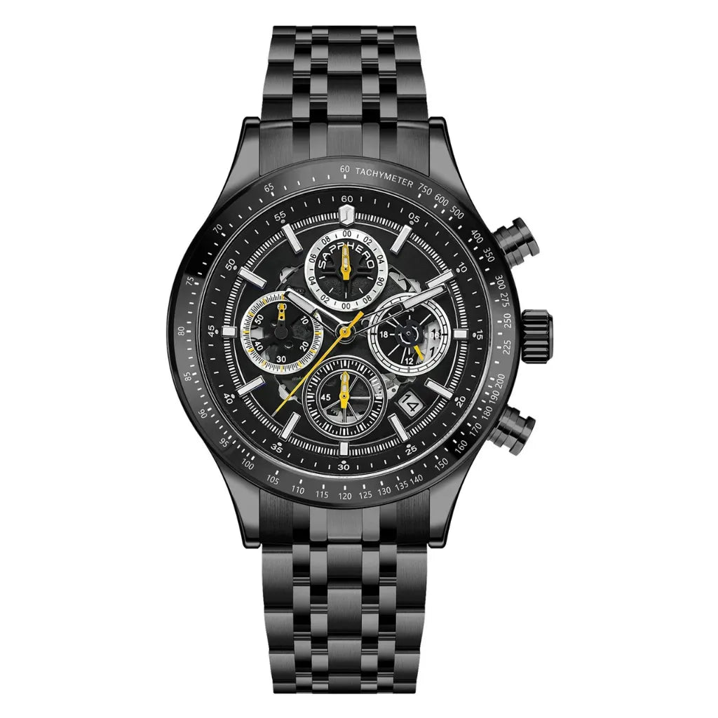 Relogio-Masculino-Sapphero-Magnus-Total-Black-de-frente-com-fundo-branco