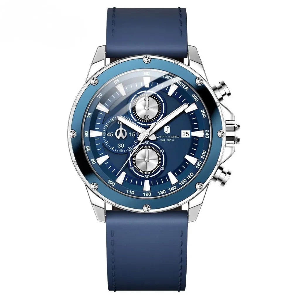 Relógios-Masculino-Sapphero-Atlas-Silver-Blue-De-frente
