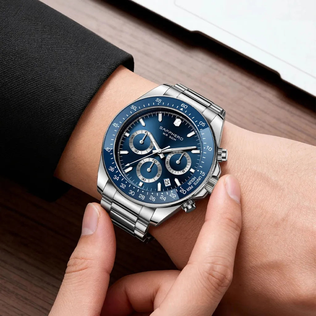 Relógio-Masculino-Sapphero-Imperium-Silver-Blue-no-pulso