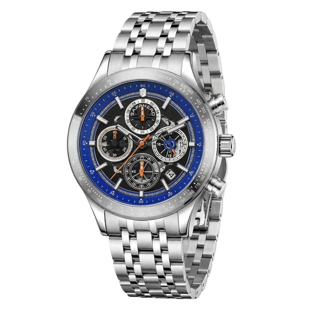 Relógios-Masculino-Sapphero-Magnus-Silver-Blue-de-lado